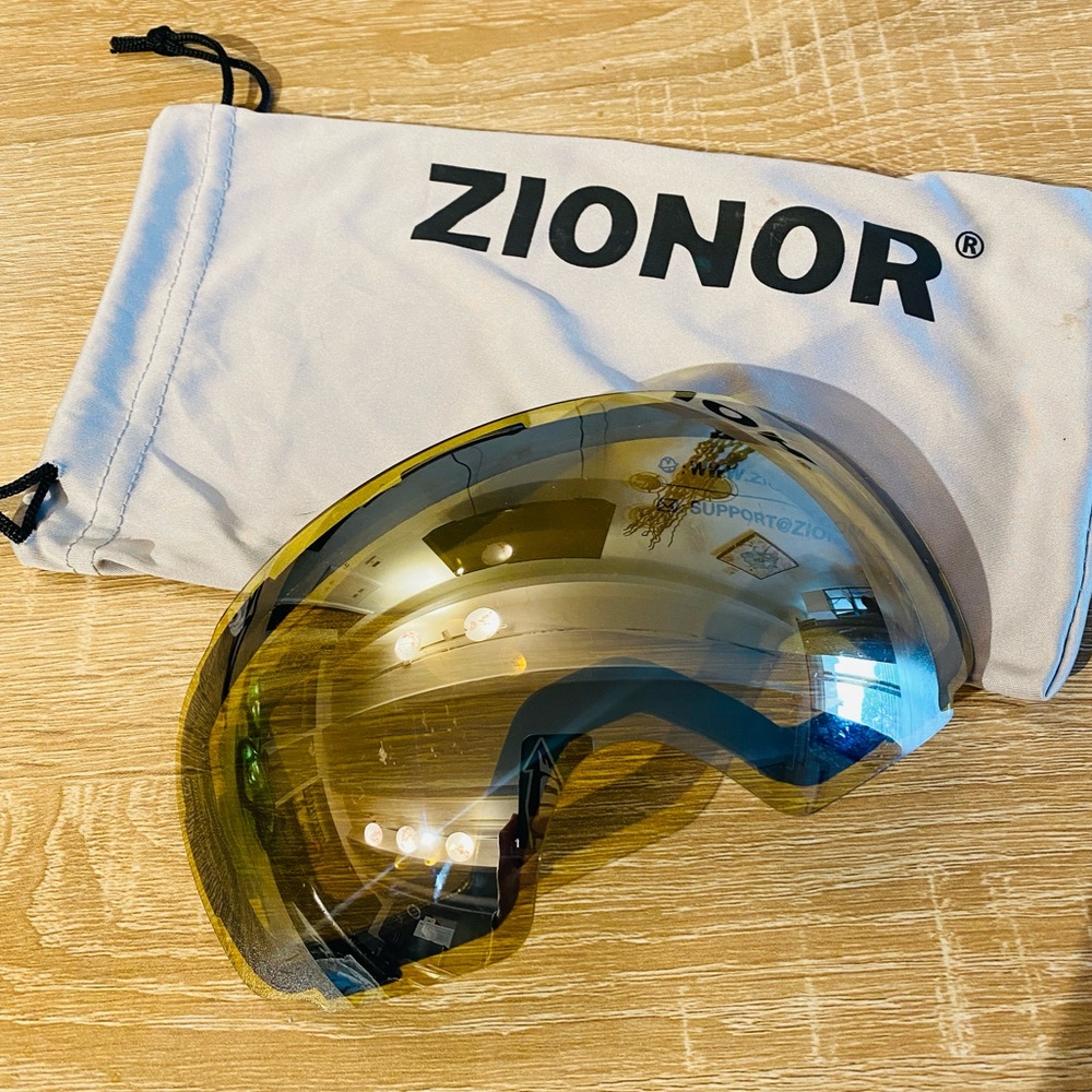 ZIONOR Lagopus X4 Ski Snowboard Snow Goggles Replacement Lens (Yellow)